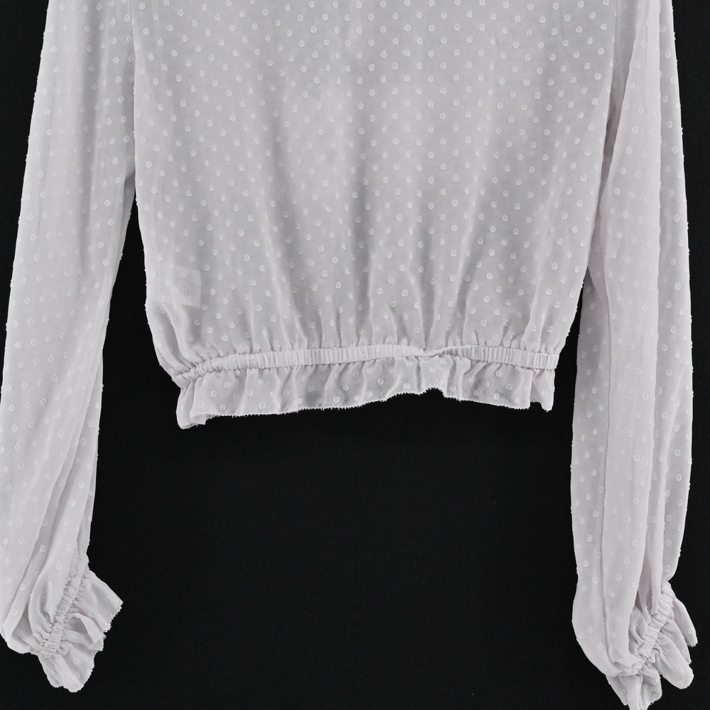 Storia Womens Lace Peasant Top Size S Romantic Ethereal Delicate Boho‎ LAVENDER - Picture 11 of 12